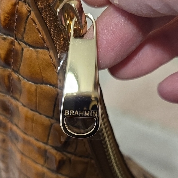 BRAHMIN TABITHA Shoulder Bag In LUGGAGE BROWN LEONTYNE. NWT - Picture 9 of 15